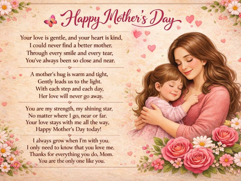 happy mothers day short poems