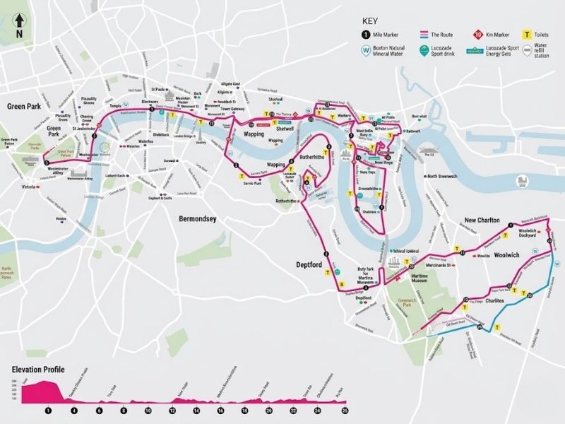 london marathon 2026 route