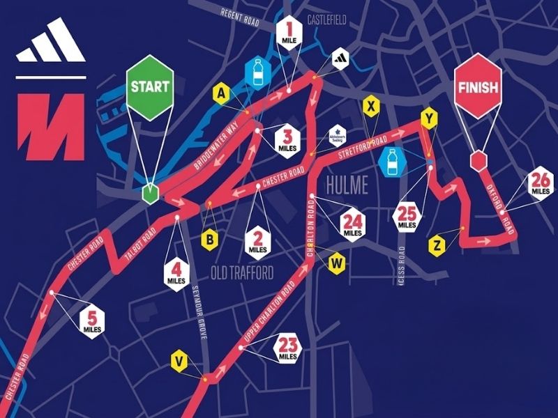manchester marathon Route